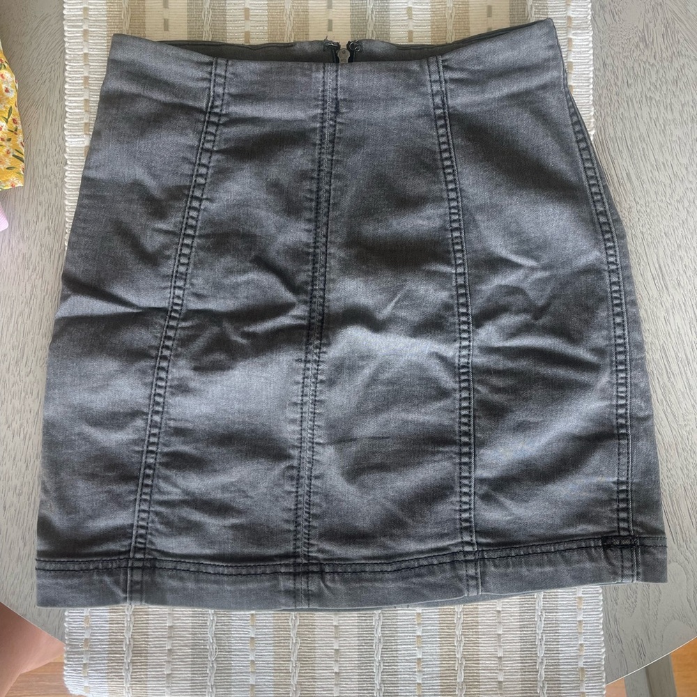 Free people gray mini skirt